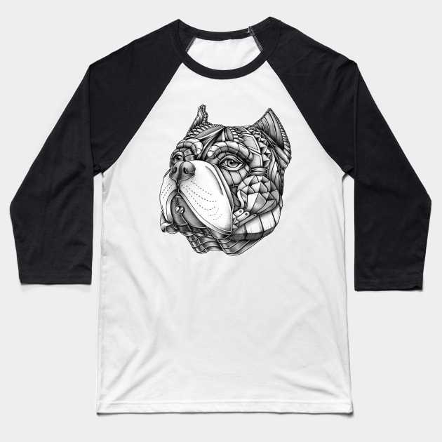 Ornate American Bully Baseball T-Shirt by Psydrian